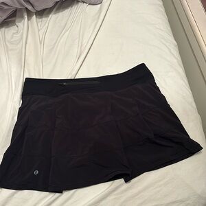 Lululemon Pace Rival Mid-Rise Skirt
Long Size: 12, Length: 15”, Color: Black
